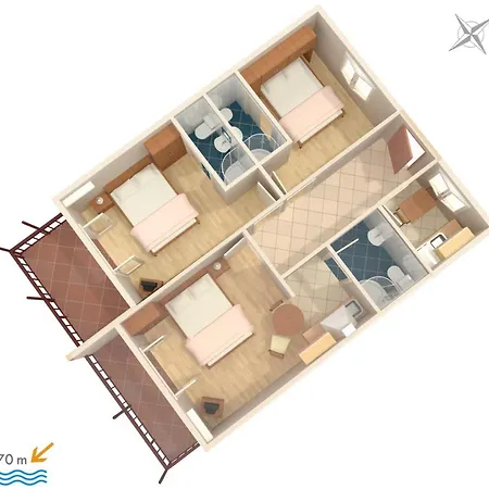 Apartman By The Sea Brna, Korcula - 4333